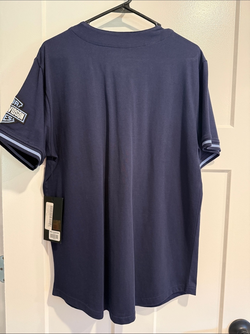 Harley-Davidson Navy Blue Button Front Baseball Jersey - Picture 7 of 8